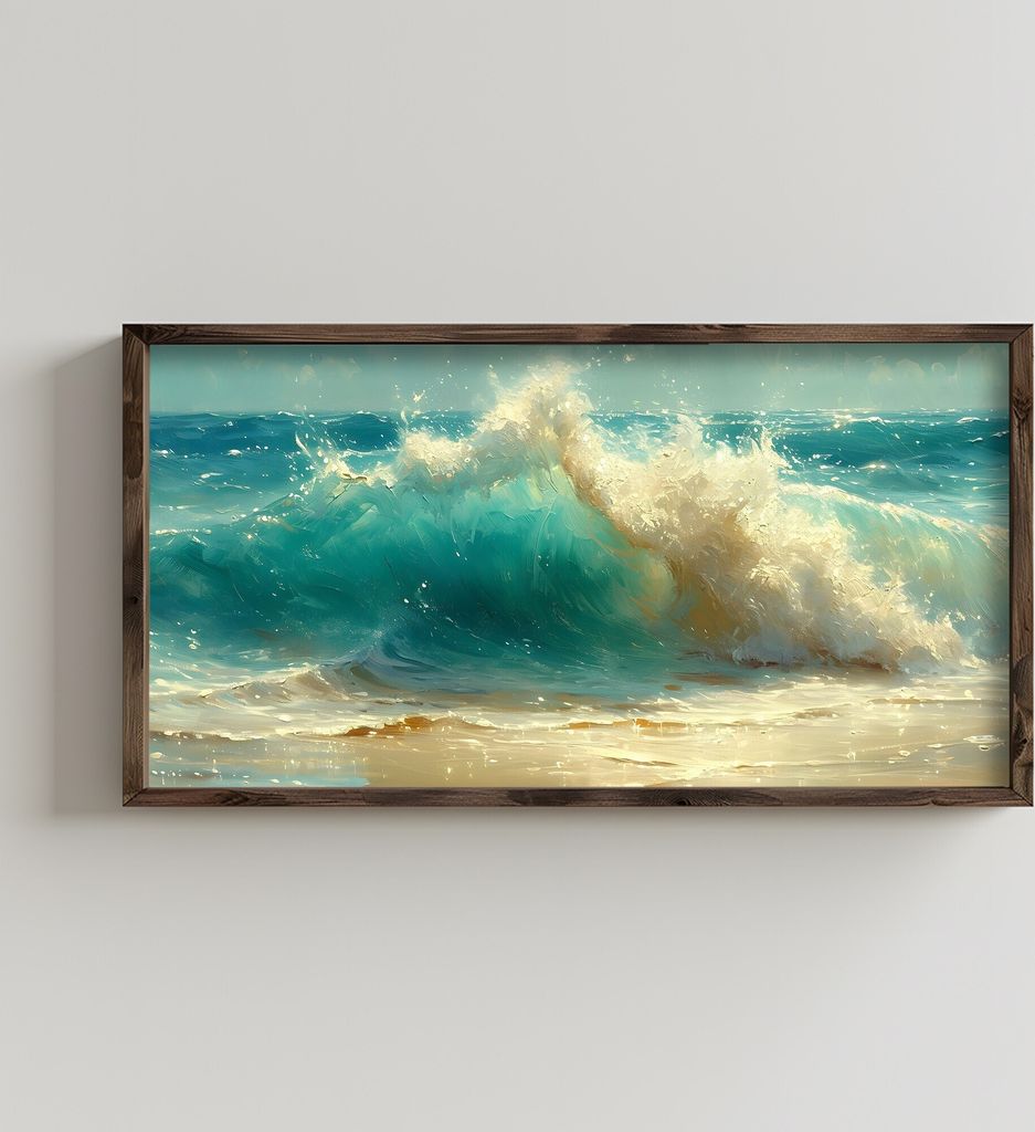 Wallity, AI086, Dekoratives gerahmtes MDF-Gemälde, Mehrfarbig, 100 % MDF, 60 x 120 x 3,5 cm