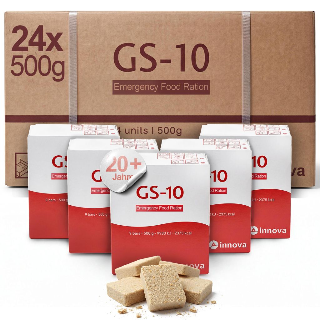 GS-10 Emergency Food | 24x500g Einheiten Langzeitnahrung | Produktbild 