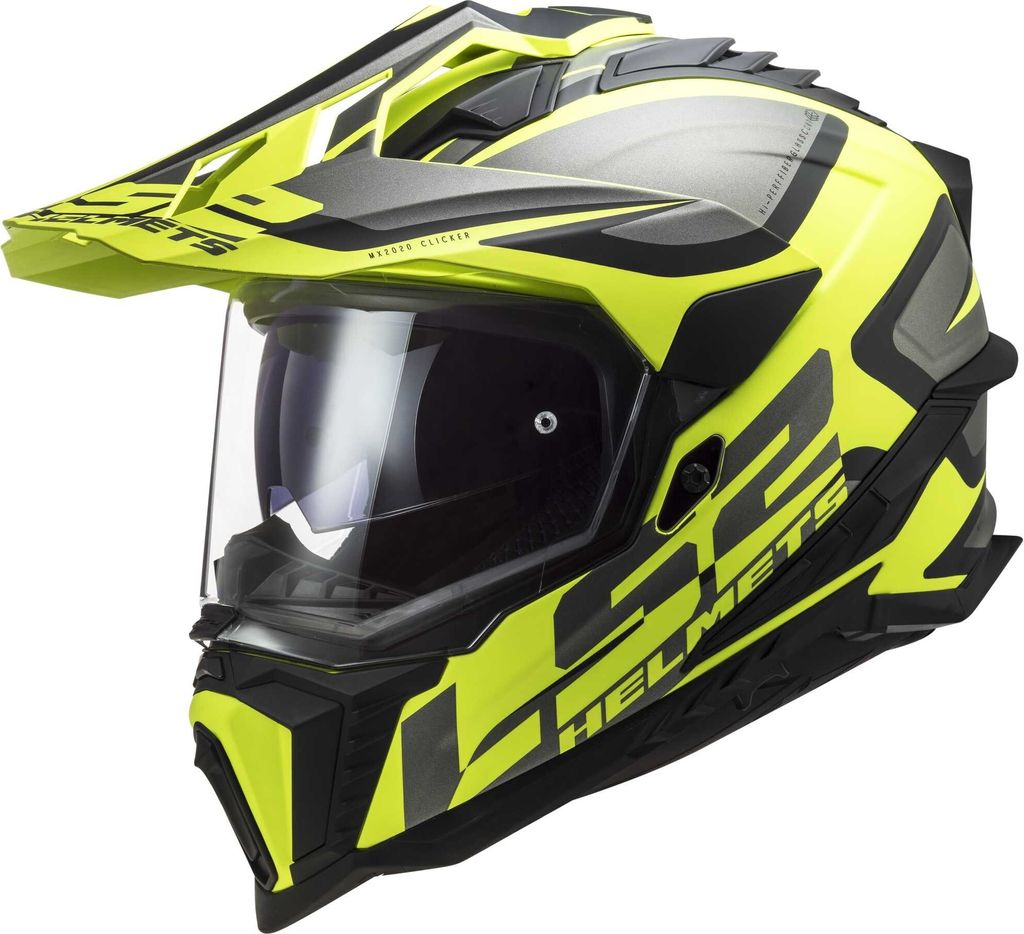 LS2 MX701 Explorer HPFC Alter Motocross Helm Farbe: Schwarz Matt/Gelb, Grösse: M (57/58)