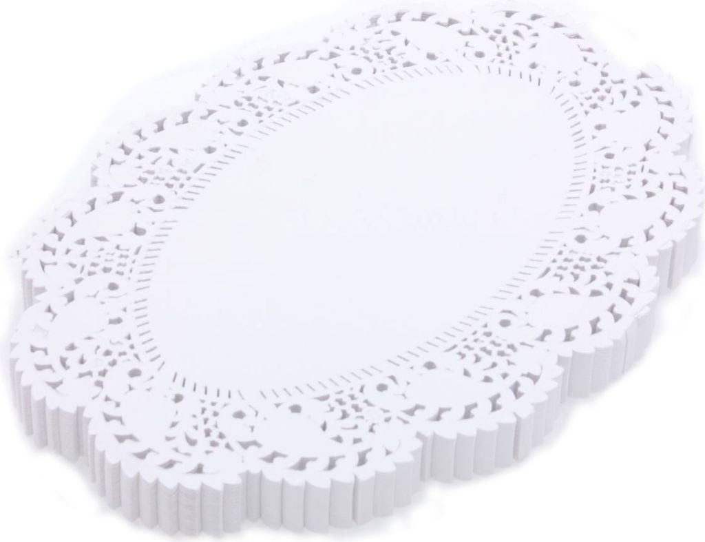Tortenspitzen oval 16 x 23 cm 250 Stück weiss