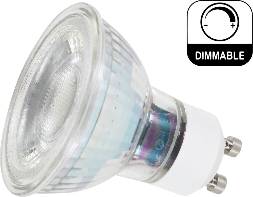 LED COB Spot GU10 klar - 7W dimmbar - warmweiß Produktbild 