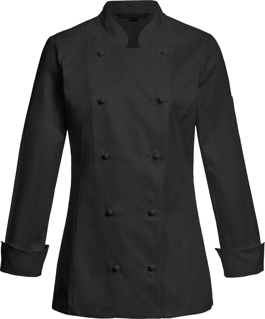 Greiff GASTRO MODA Cuisine Damen Kochjacke Regular-Fit Schwarz 3XL