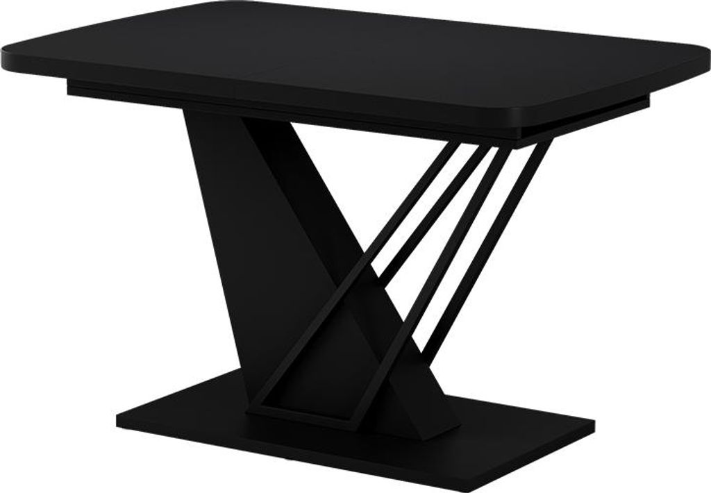 Esstisch Vicco Fenaro Schwarz 120-160 x 80 cm ausziehbar, Produktbild 