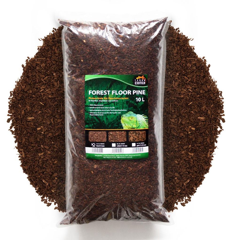 Forest Floor Pine Fein 10 Liter – Pinienrinde Einstreu für Terrarien & Reptilien