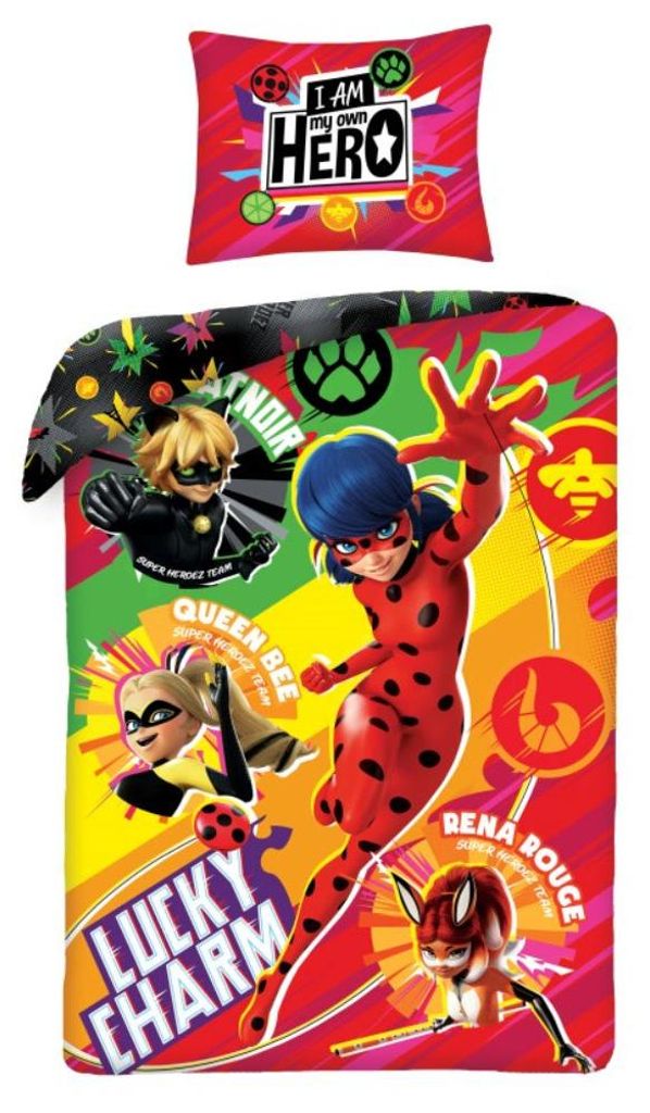 Miraculous Ladybug Bettwäsche - 140x200 cm Kissen und Decke