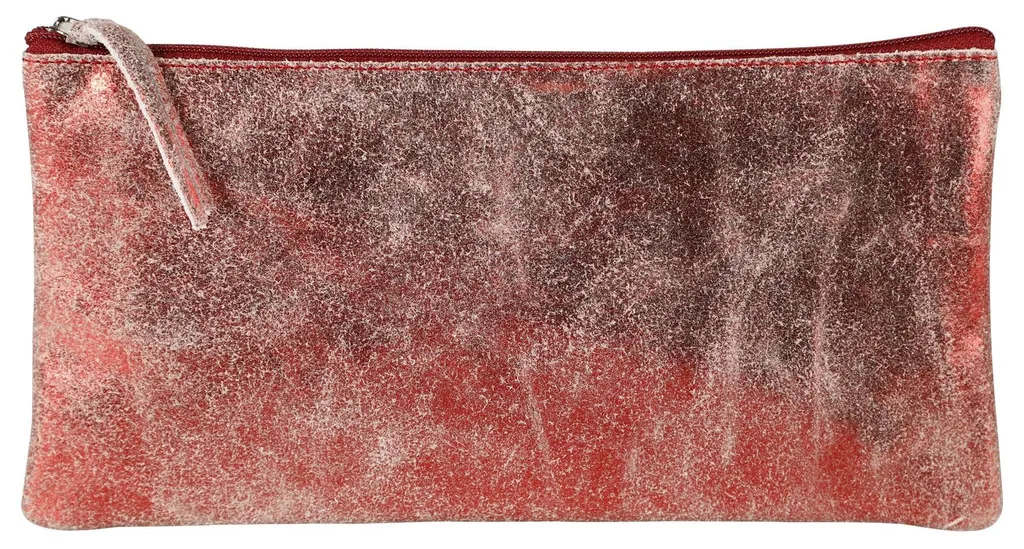 Pochette Clairefontaine Ruby 22x11 en cuir souple coloris rouge2 vif
