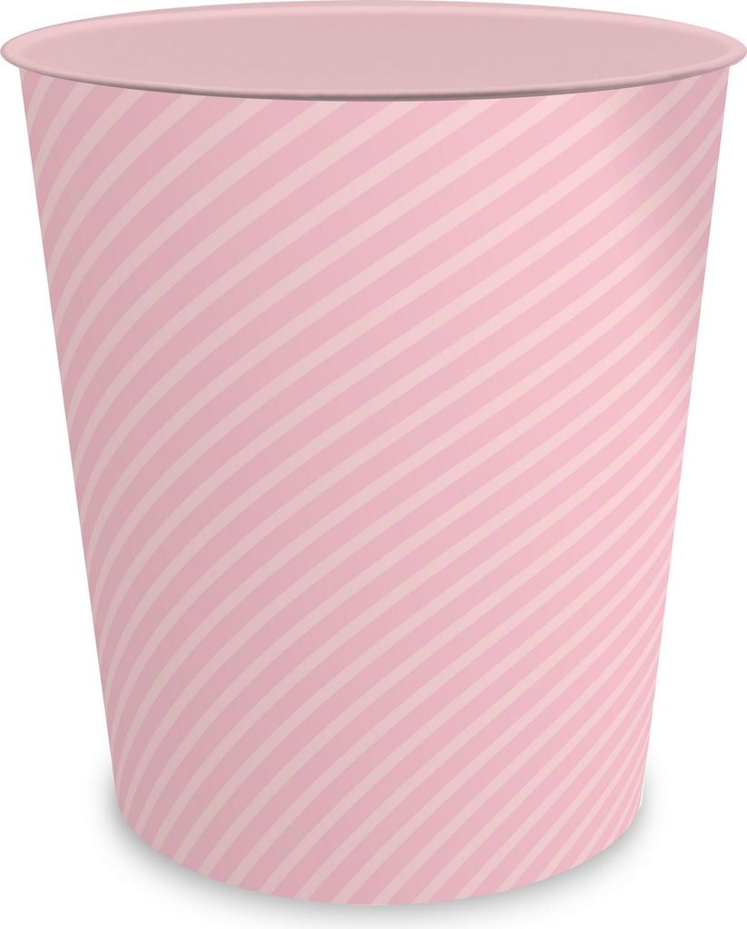 itenga Papierkorb ca. 11 Liter - STRIPE - pastell rosa Produktbild 