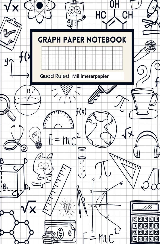 Mathematik Notizbuch Graphisches Papier Notizbuch Notizbuch Produktbild 
