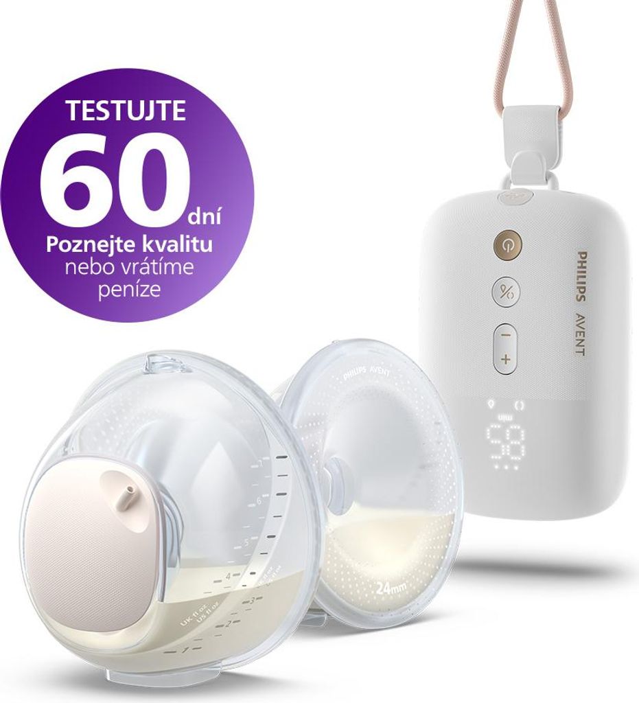 Philips AVENT Hands-free SCF532/11 Elektrische Doppelmilchpumpe, Elektronisch, Wei