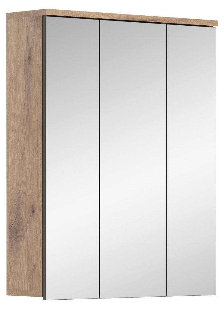 Spiegelschrank Mason BxHxT 60 x 77 cm x 18 cm eiche Produktbild 