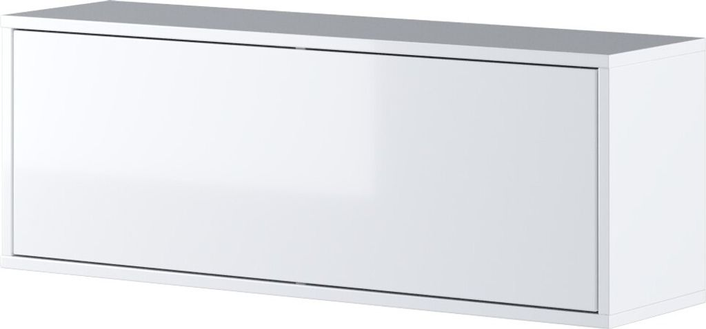 Hängeschrank Bed Concept Lenart BC-29 Schrank Wandschrank für horizontale Schrankbetten (Weiß/Weiß Hochglanz)