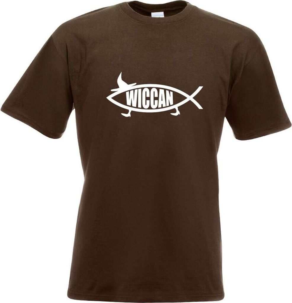 Kiwistar - T-Shirt - Chocolate - Wiccan Fisch Motiv Bedruckt Funshirt Design Print - mit Motiv Bedruckt - Funshirt Design - Sport - Freizeit - Herr...