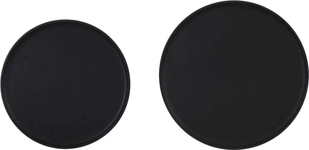 Gagnez de l'espace avec le set de 2 tables Tobias noir Light & Living - 3