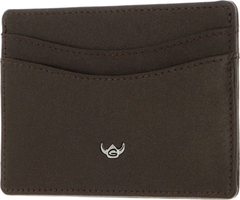 Portacarte Slim Golden Head Valencia Bronze Marrone con RFID 4448