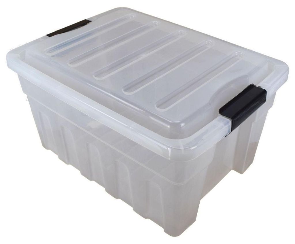 Aufbewahrungsbox 32L 46x35x25cm aus Kunststoff Transparent Produktbild 