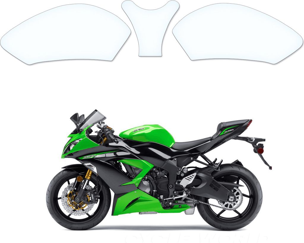 Tankschutzfolie Tankpad geeignet für Kawasaki ZX6R 636 2013-2018
