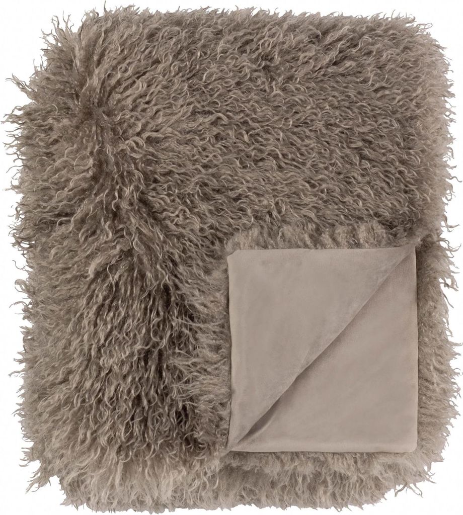 Furn - "Rowan" Überwurf, Kunstfell RV3655 (130 cm x 175 cm) (Mokka)