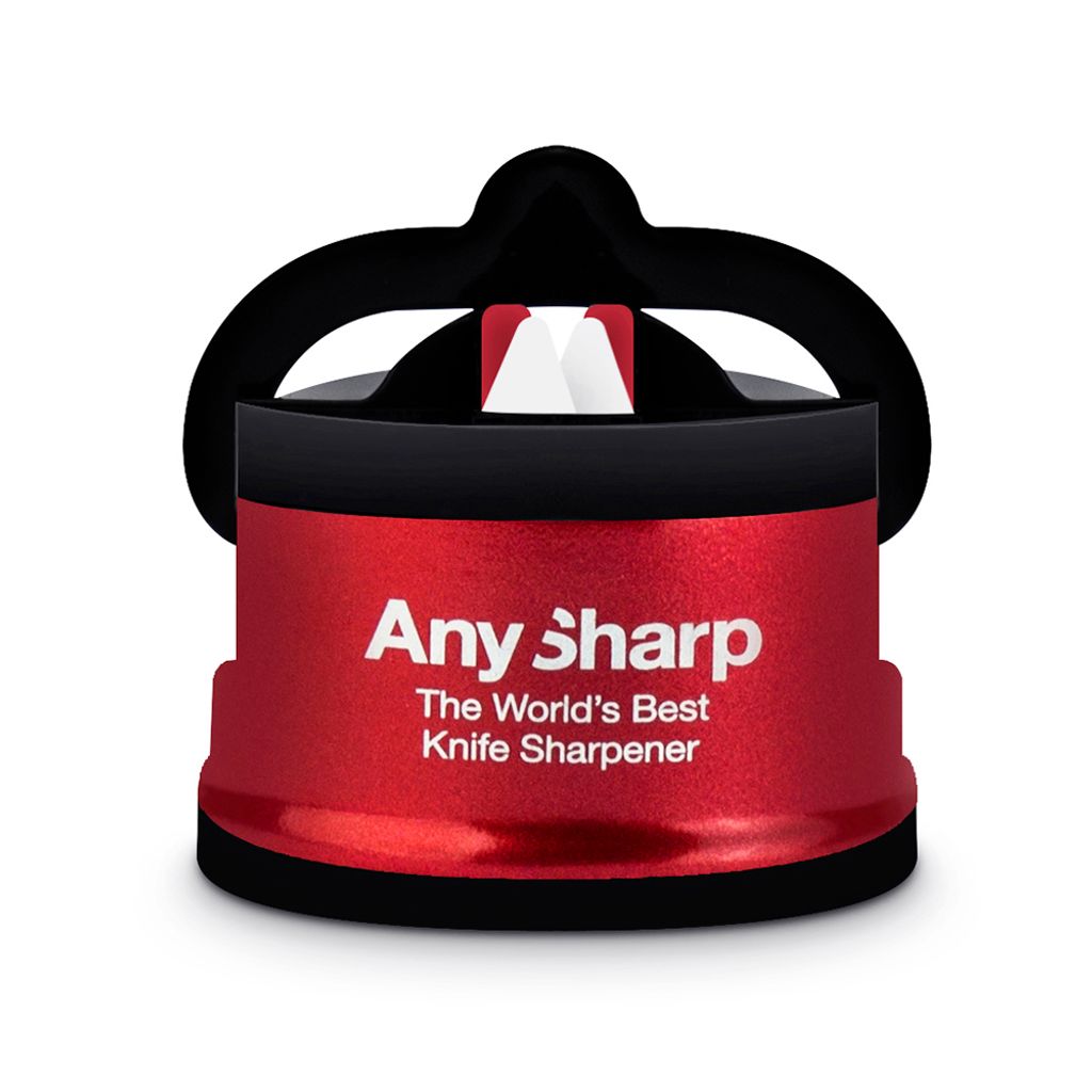 ANYSHARP Messer Anspitzer MESSERSCHÄRFER Schärfgerät Messerschleifer PRO ROT