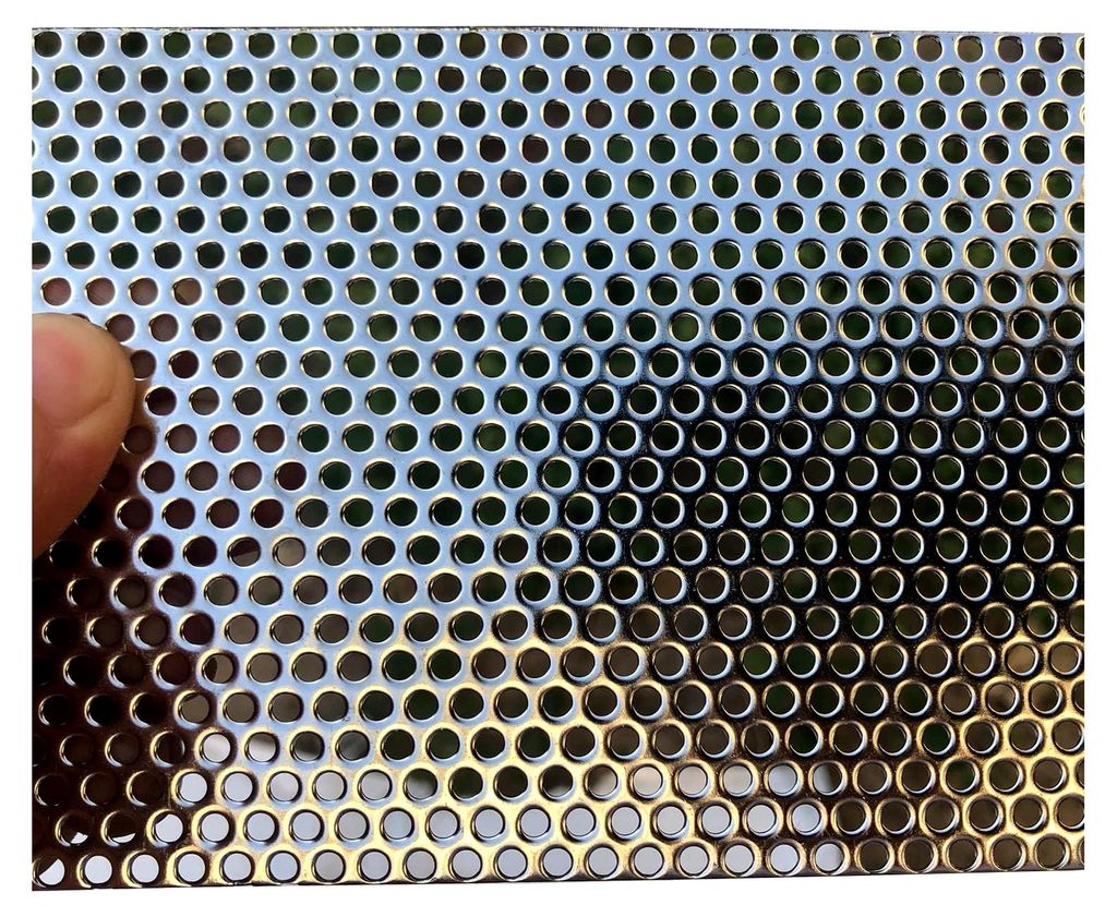 Perforiertes Metallblech aus 304 Edelstahl - Lochplatte mit 19Ga und 0,12 Zoll Löchern (ca. 3 mm) 200 mm x 100 mm - Metallgitter für verschiedene...