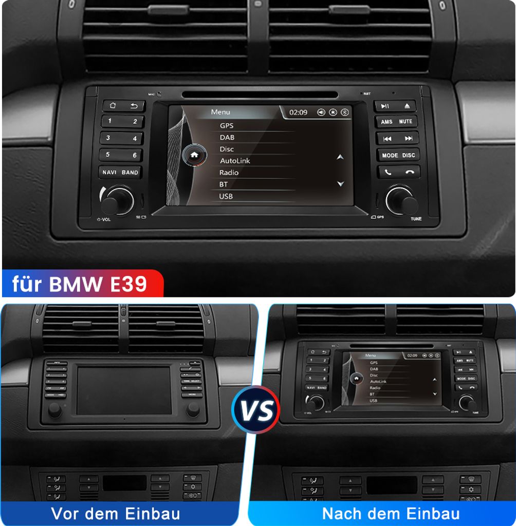 7-palcové autorádio s DVD Navi Bluetooth GPS DAB SWC RDS Obrázok produktu 3