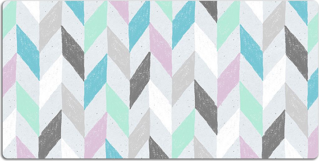 Schreibtischmatte Tischunterlage 90x45 cm Mauspad - Stoff in Herringbone.