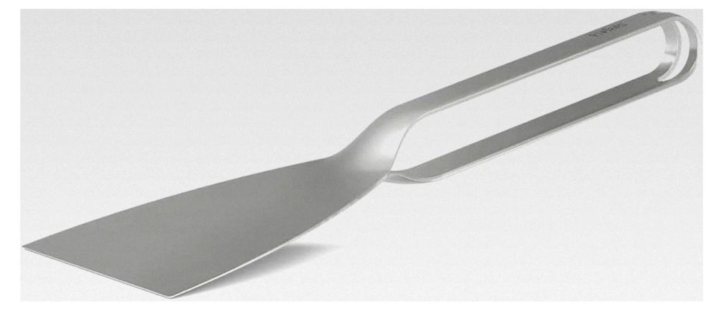 Grillspachtel aus Edelstahl - Wender und Zerteiler für Grillgut sowie zur Reinigung der Plancha - Spülmaschinenfest