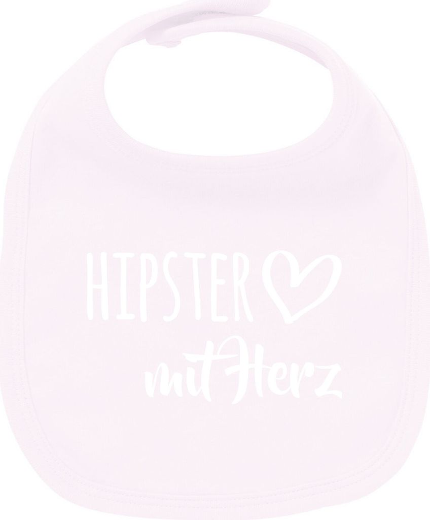 Huuraa Unisex Babylatz Hipster mit Herz Geschenk Babypink Baumwolle Hipster Mitbringsel