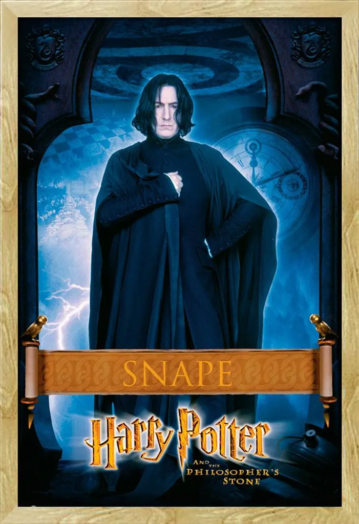 Poster Severus Piton Harry Potter 61x91,5 con Cornice Faggio Shinsuke