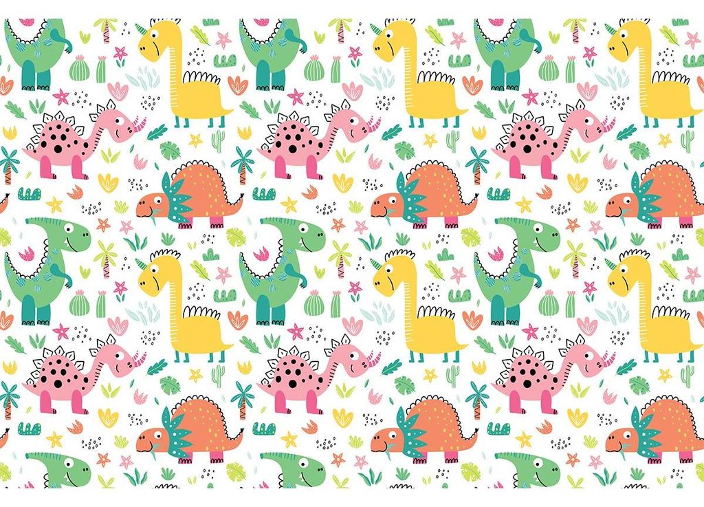 Dschungel-Dinosaurier-Möbelaufkleber für Kinder, 60 x 90 cm
