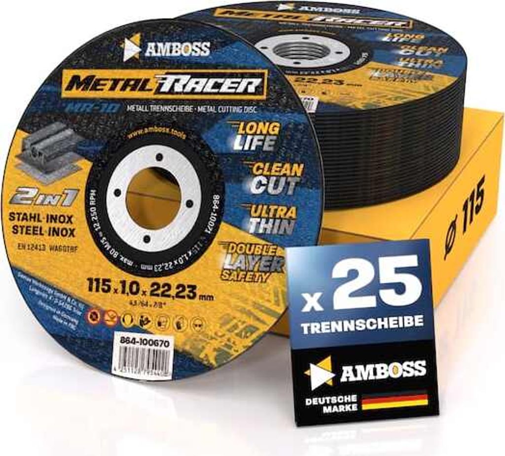 25x Amboss Metal Racer Trennscheibe | Ø115 mm - 1 mm -  Produktbild 
