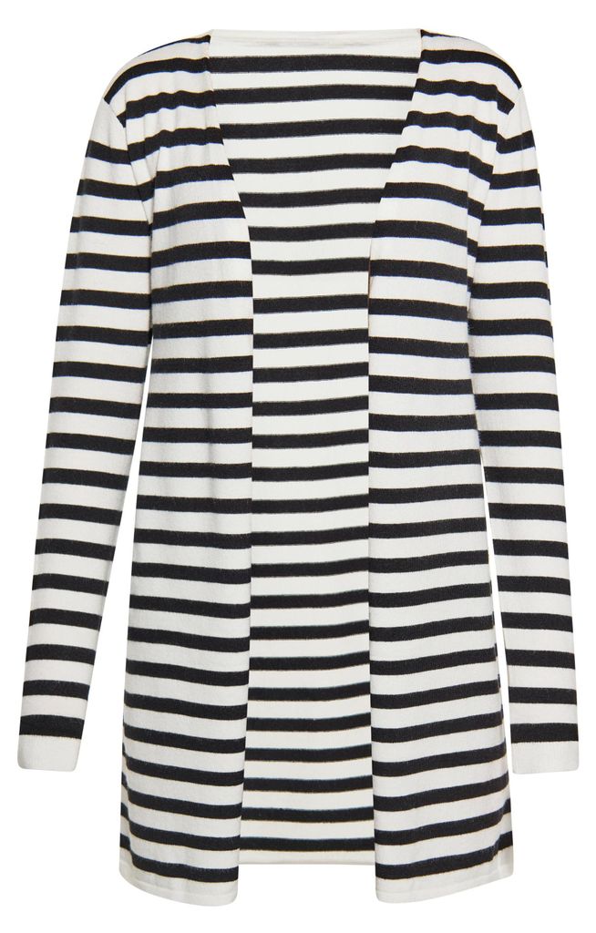 Kawai Damen Cardigan - weiß-schwarz, XXL