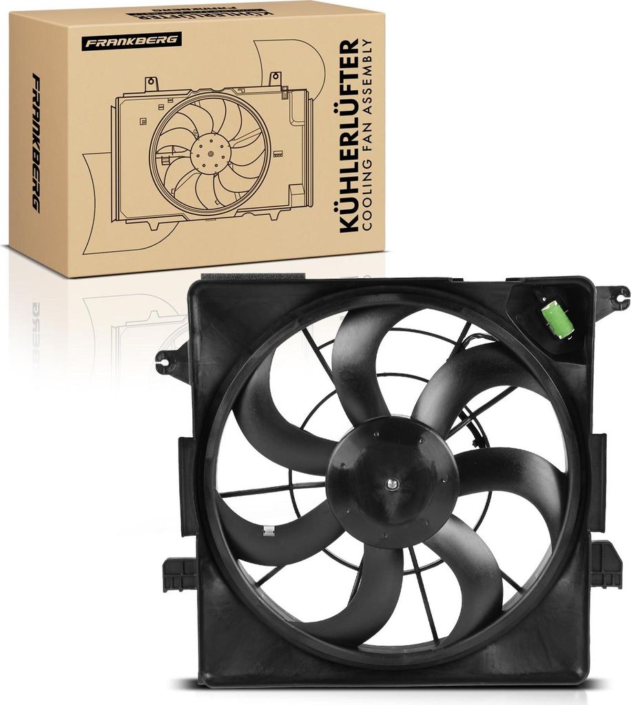 Frankberg 1x Motorkühller Einfachlüfter mit Kühlerlüfterrahmen Hyundai iX35 KIA Sportage SL 2.0L