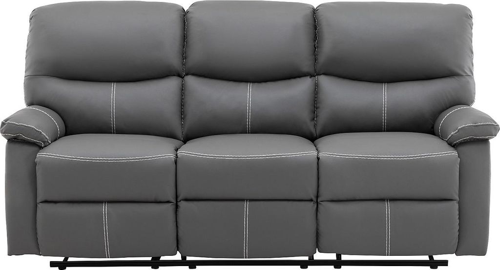 3-Sitzer-Sofa mit Relaxfunktion aus in Grau CANBY