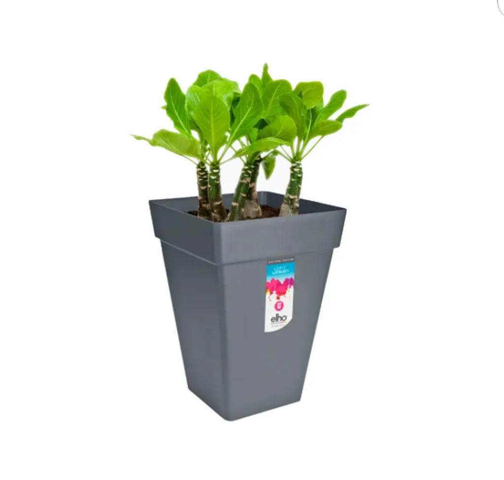 Cache-pot anthracite 30cm elho loft urbain carré résistant au gel et UV - 6