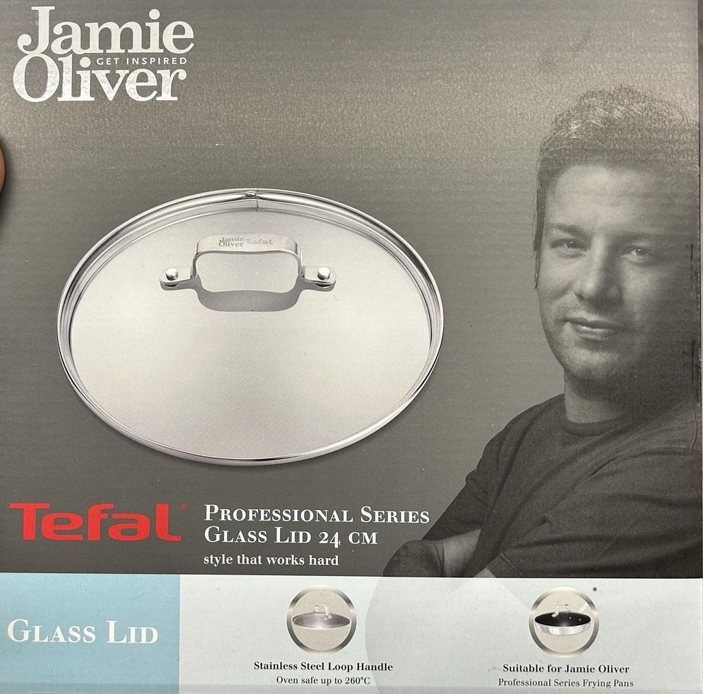 Tefal B8998554 Jamie Oliver Professional Glasdeckel 24 cm