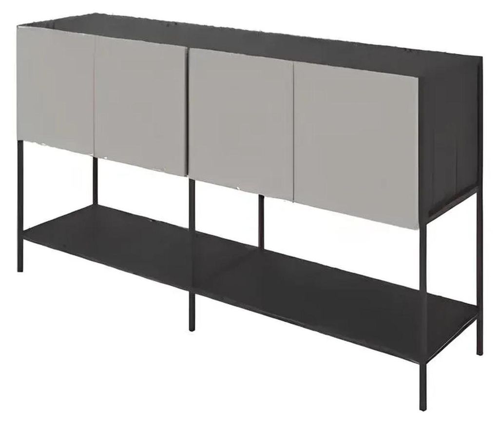 Büro Bücherregal Holz Arbeitszimmer Regal Möbel Grau Holz Metall
