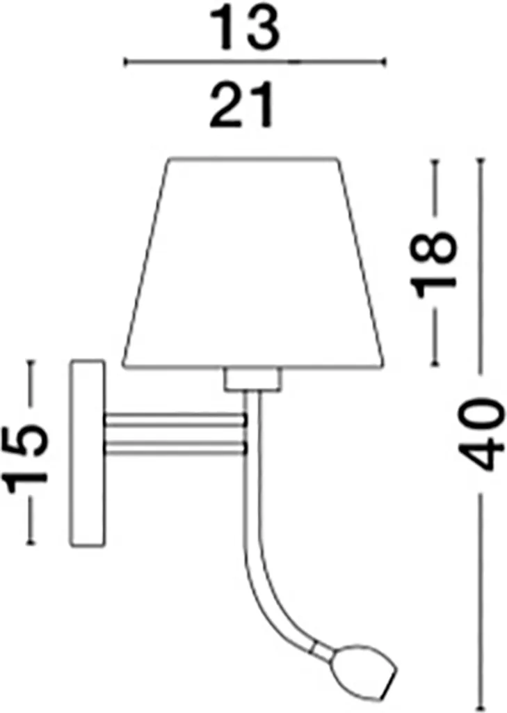 Luminaire mural moderne Valencia Nova Luce Blanc avec Liseuse LED 3W