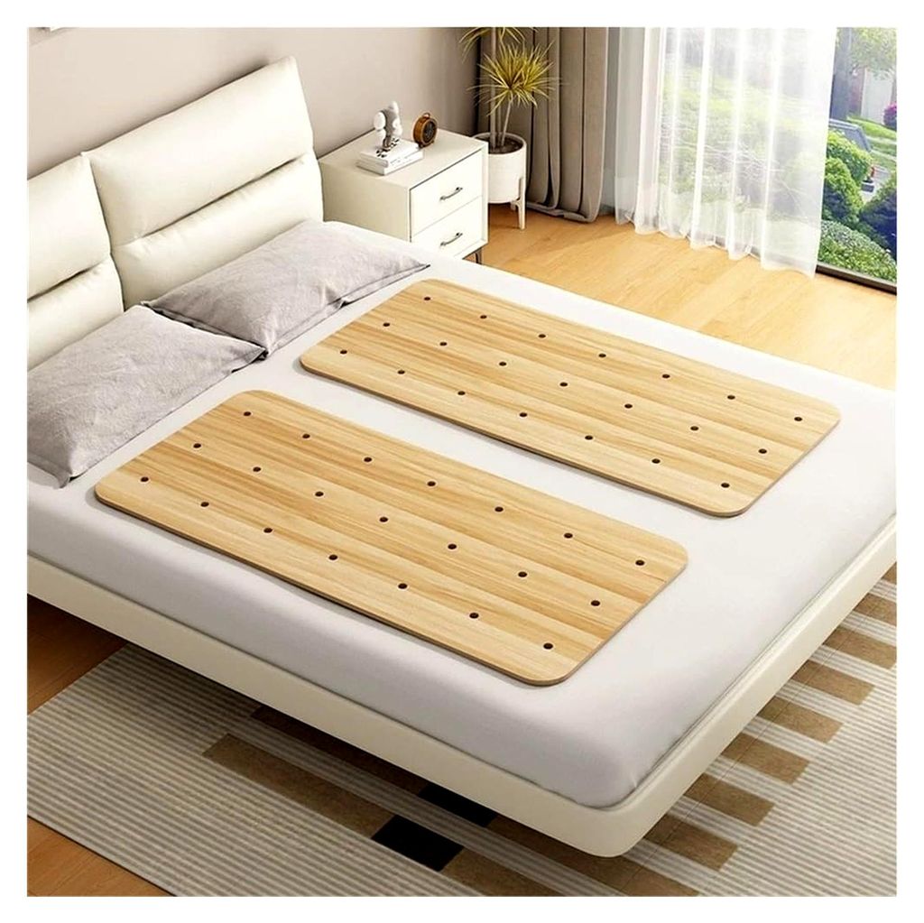 Massivholz-Bettlattenstützbrett mit waschbarem Leinenbezug und weicher Polsterung, Matratzenauflage für Betten und Sofas, Verstärkungsplatte, 19...