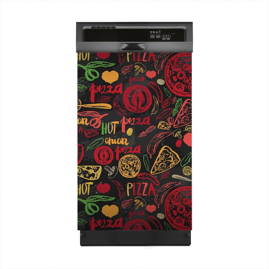 Aufkleber sticker 45x70 cm Dekorative folie Spülmaschine - Oliven Worte Tomaten