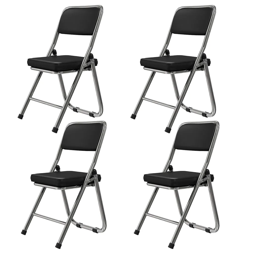 Chaise pliante rembourrée en lot de 4 - Assise confortable de bureau