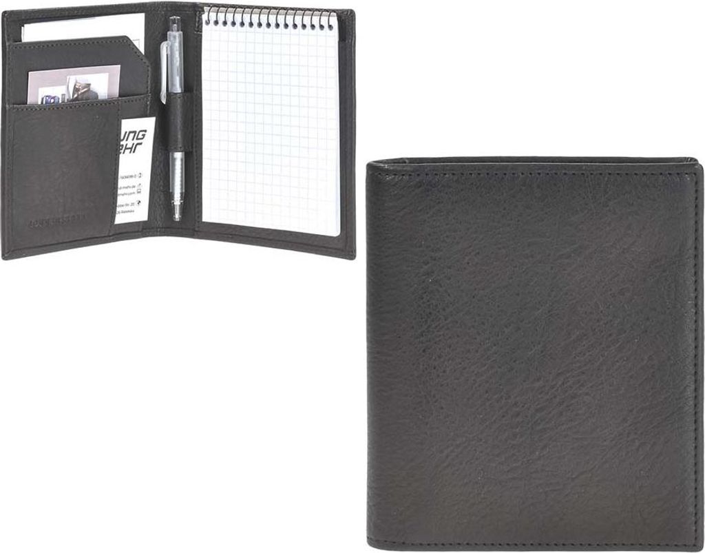 Sonnenleder Schreibmappe Leder Twain A7 schwarz Produktbild 