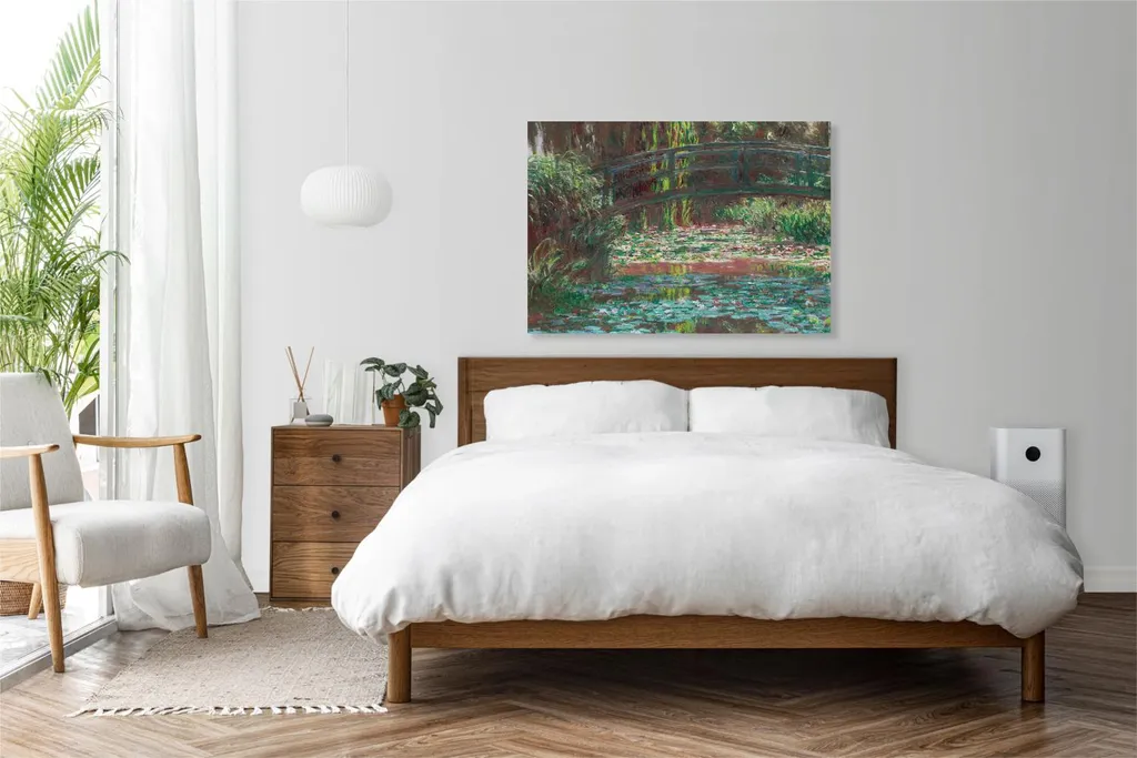 Offerta Quadro Monet 100x70 Water Lily Pond - Tela Salotto Vintage - 3