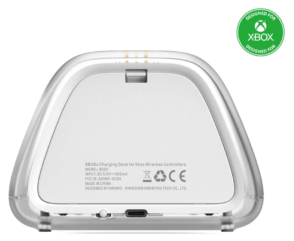 Station de charge Xbox 8BitDo blanche - Pour jouer sans interruption - 3