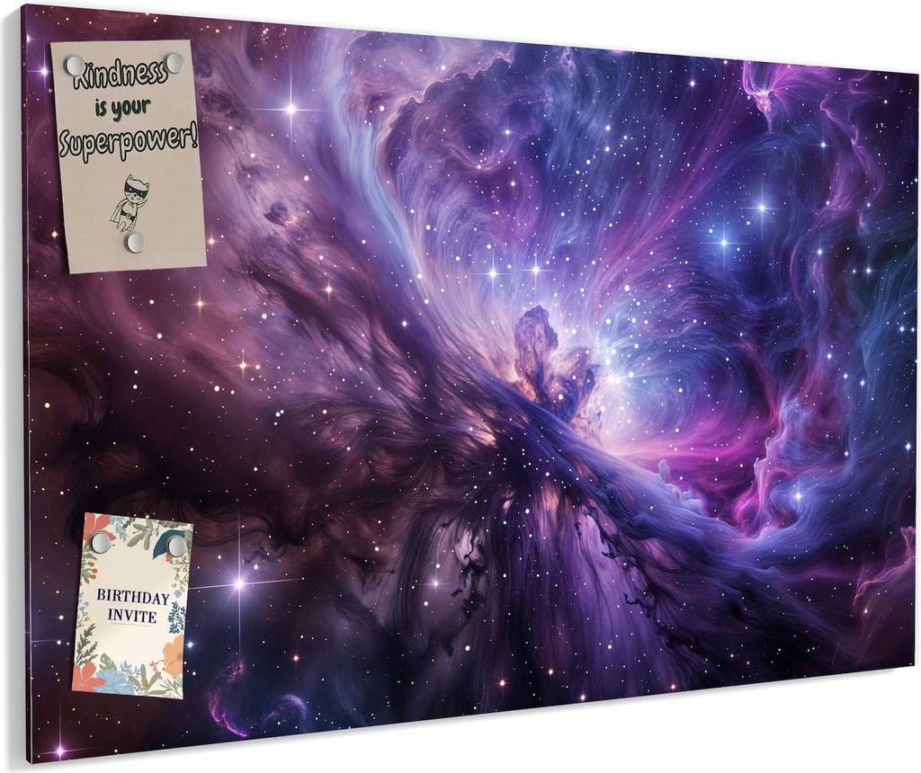 Magnettafel 90x60cm magnetisch & beschreibbar Metall-Board - Galaktisches Leuchten