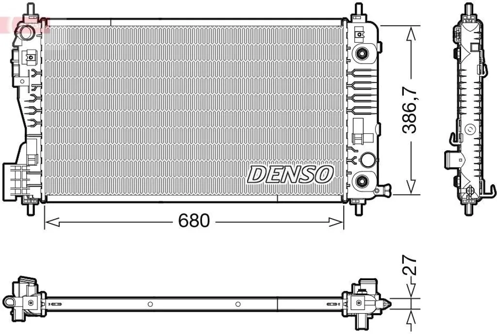 Radiateur de refroidissement moteur pour Insignia A G09 - DENSO DRM99012