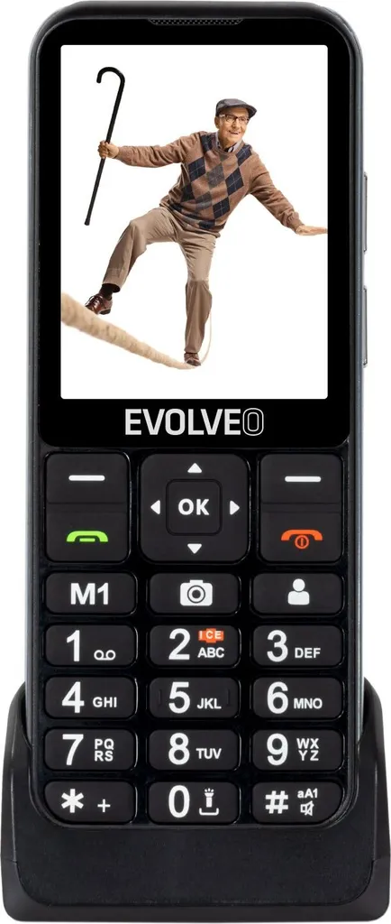 Téléphone Senior Écran Lisible EVOLVEO EasyPhone LT avec Chargeur Socle