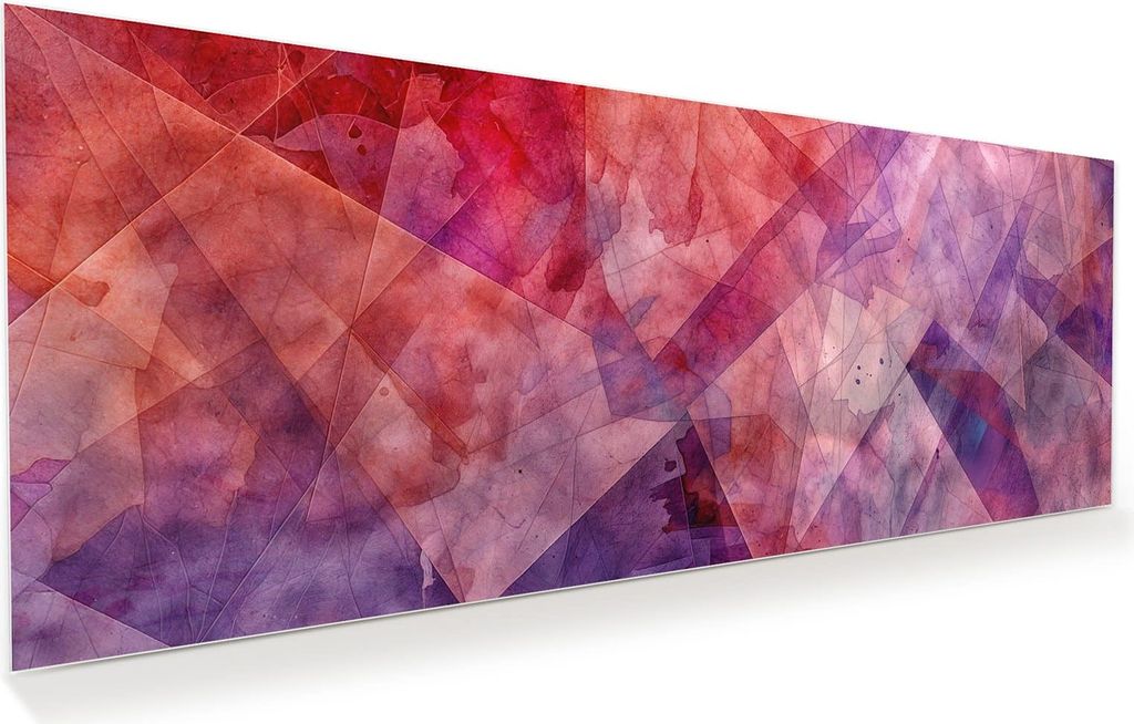 Glasbild 150x60cm in XXL für Wohnzimmer, Schlafzimmer Motiv Abstrakte Kunstform