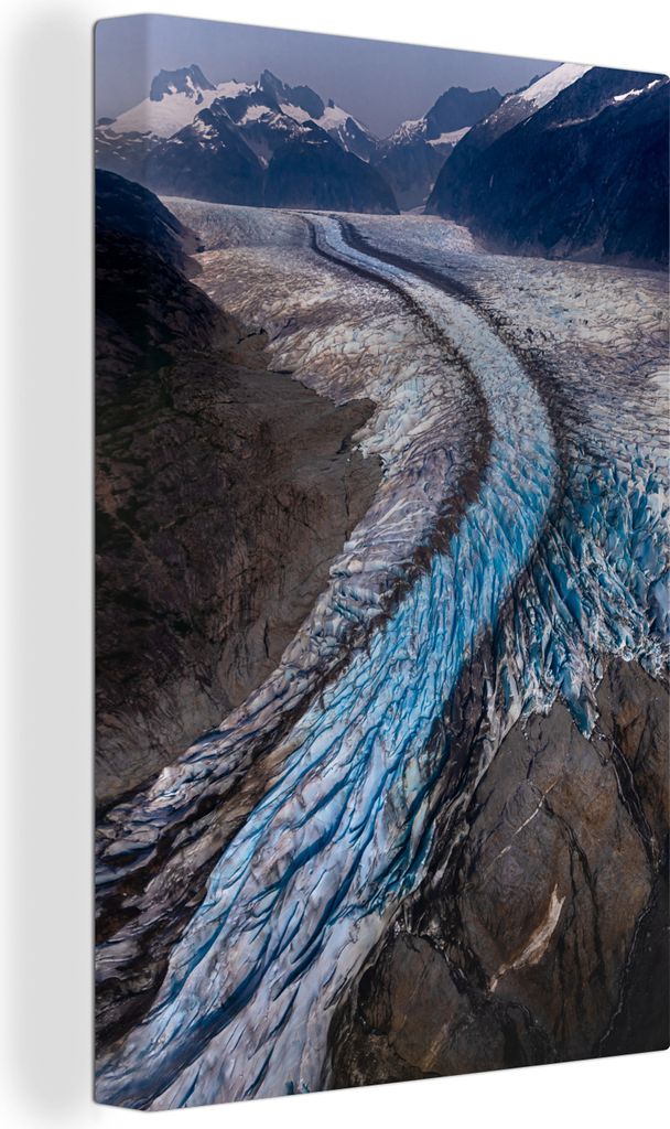 OneMillionCanvasses - Leinwandbilder - 90x140 cm, Gefrorener Fluss in Alaska, Wandbilder Kunstdruck Wanddekoration - Wandschmucke - Schlafzimmer