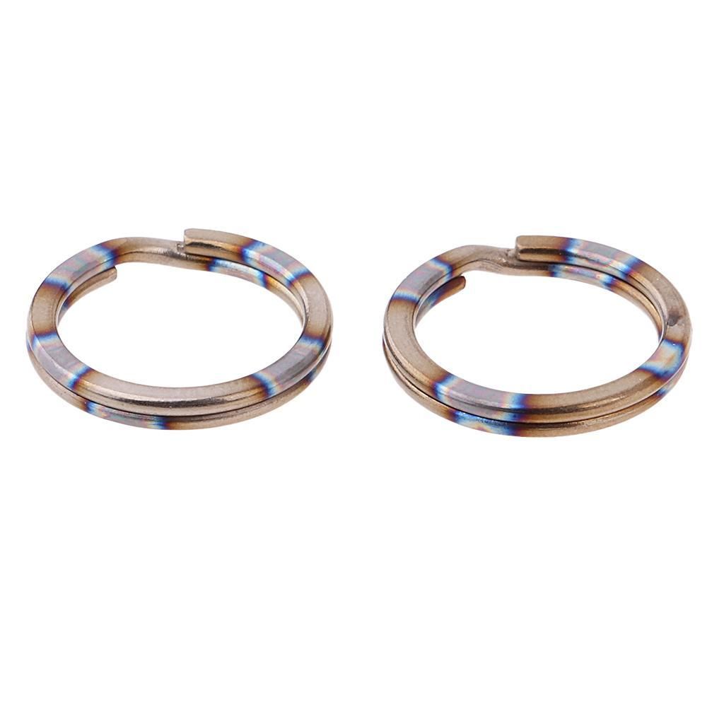 2 Stück Schlüsselanhänger mit Titanring Außendurchmesser 32mm L