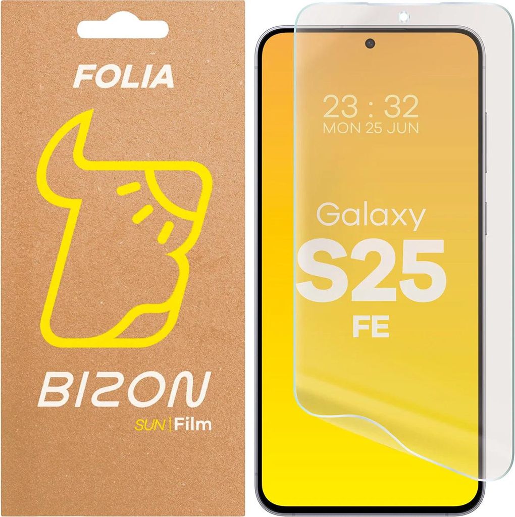 Matte Folie für Galaxy S25 FE, Bizon Glass Film Sun, 1 Produktbild 